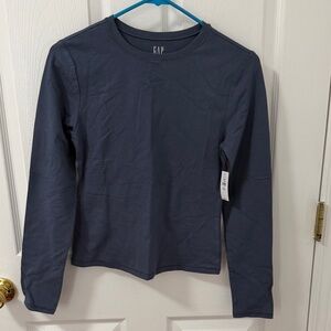 GAP Women's Dark Blue Long Sleeve Tee